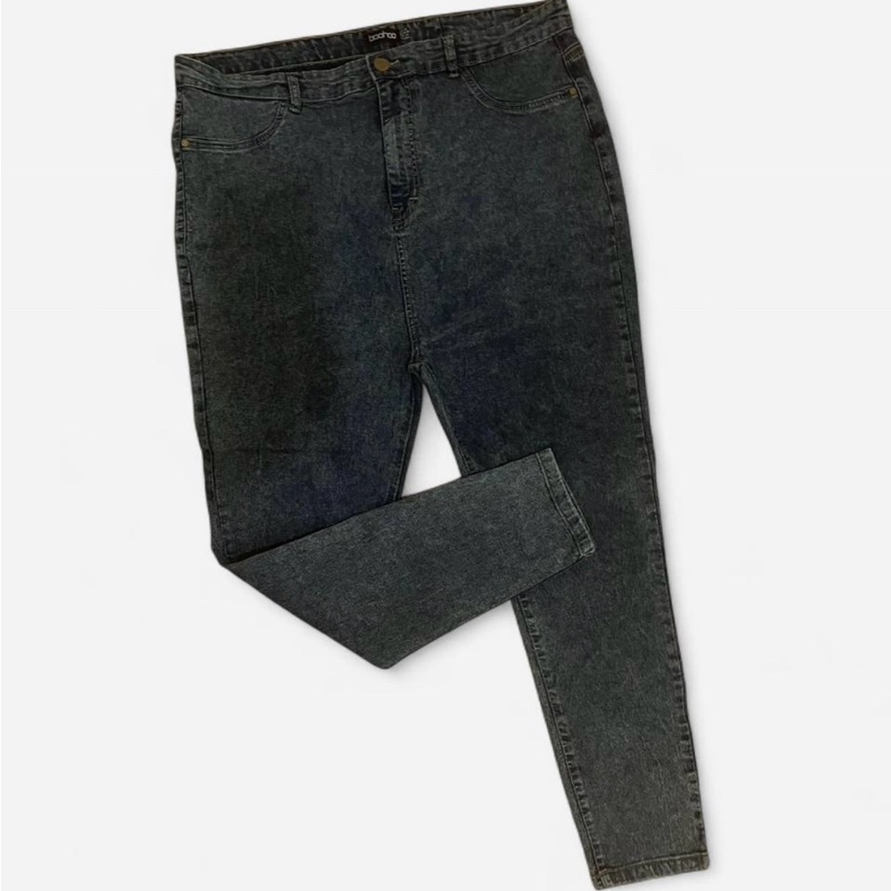 Boohoo Plus Acid Wash Skinny Jeans